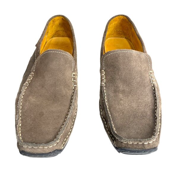 Bacco Bucci Brown Leather Driving Loafers Crespo Moccasins Shoe Mens Sz 10 M - Picture 3 of 14